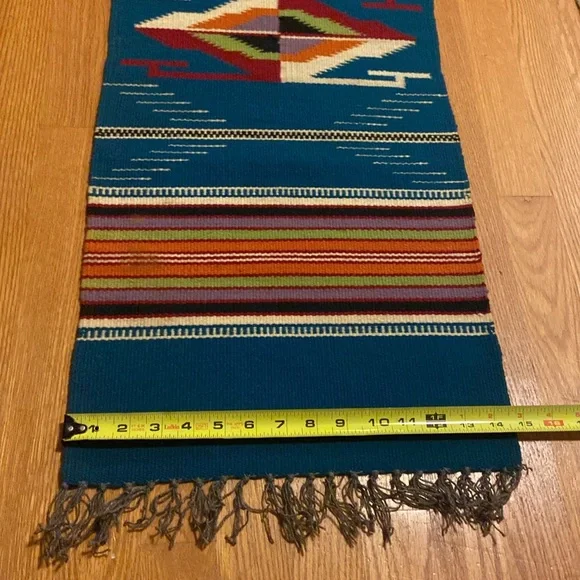 Otegas weaving shop runner Vintage blue purple orange red green white black (1)